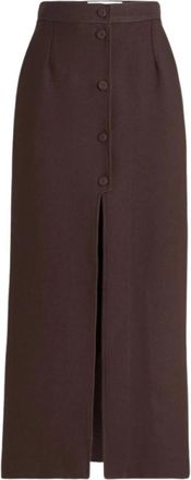 Margaux Lonnberg Gaby Rok - Dames - Midirokken - Bruin - XS - Wol - Rokken