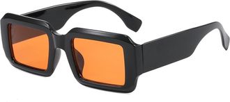 Generic Square Frame Mens Vacation Sunglasses Outdoor Womens Sports Sun Glasses(Orange)