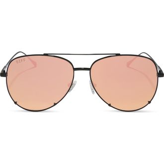 DIFF Eyewear 63mm Scarlett Sunglasses in Black Peach at Nordstrom Rack