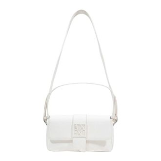 A|X Armani Exchange Shoulder Bags, female, White, Size: ONE SIZE Solid Color Shoulder Bag