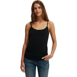 Cotton On Womens Olivia Basque Cami in Black at Nordstrom, Size Xx-Small