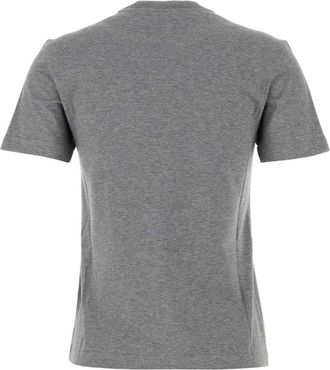 Fendi Womens Grey Cotton T-Shirt Melange Exterior