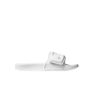 Jimmy Choo London Sliders, female, White, Size: 6 US White Fitz logo sandals