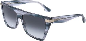 Victoria Beckham Gray Acetate Womens Sunglasses