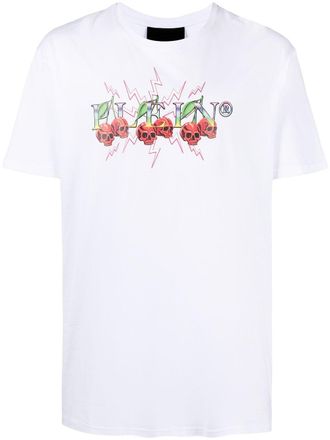 Philipp Plein cherries logo-print T-shirt - men - Cotton - S - White
