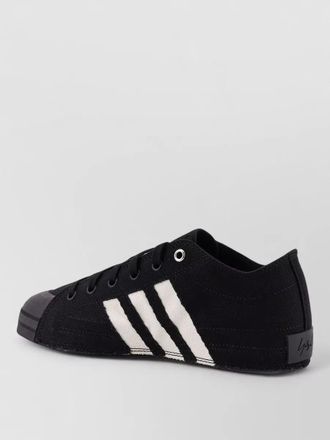 Yohji Yamamoto canvas lace up sneakers logo detail