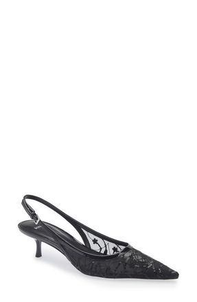 Mango Lorio Slingback Kitten Heel Pump in Black at Nordstrom, Size 8.5Us
