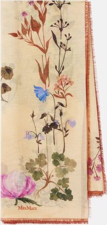 Max Mara Printed wool and silk scarf