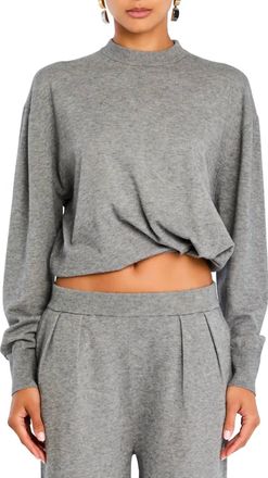 SER.O.YA Autumn Knit Sweater In Heather Grey