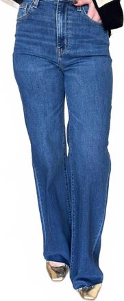 Daze August High Rise Wide Leg Jeans In Blue