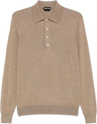 Tom Ford Beige T-shirt en Polo Combo - Heren - Polos - Beige - M - Wol - Tops