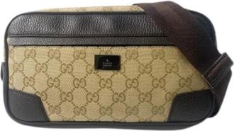 Gucci Pre-owned Cross Body Bags, male, Brown, Size: ONE SIZE Pre-owned Vintage Pouch Sling Bag
