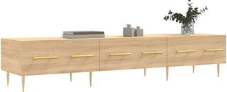 Berkfield Home TV Cabinet Sonoma Oak 150x36x30 cm Engineered Wood in Light Tan | Size: 150 x 36 x 30 cm