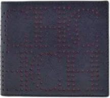 Carolina Herrera Zwarte leren portemonnee met rode initialen - Heren - Portefeuilles - Zwart - ONE Size - Leer - Accessoires