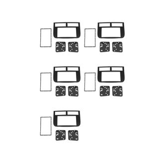 OEM Kit De 5 Piezas Para Panel De Radio De Coche, Embellecedor Del Salpicadero, Panel Y Cubierta De La Consola De Audio Para Modelos Grand Cherokee De 199