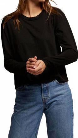 perfectwhitetee Axel Long Sleeve Tshirt In True Black