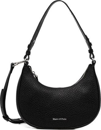 Marc O'Polo Borsa a spalla in pelle pieno fiore media - Nero