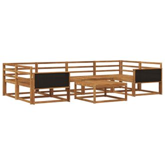 vidaXL Conjunto De Sof&aacute;s De Exterior 7 Pcs Natural Vidaxl
