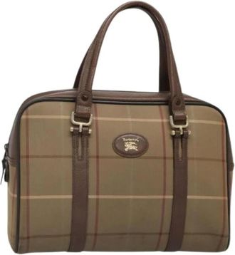 Burberry Pre-owned Handbags, female, Beige, Size: ONE SIZE Pre-owned Vintage Canvas Hand Bag