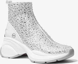 Michael Kors Zuma Embellished Stretch Knit Sock Sneaker