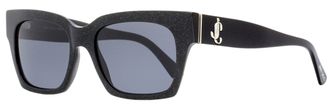 Jimmy Choo London Rectangular Acetate Sunglasses - Black