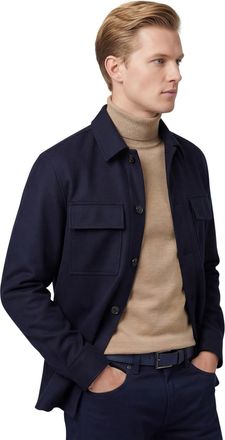 Profuomo Cutaway Navy overshirt Profuomo donkerblauw