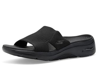 Skechers Arch Fit 2.0 Quick-Dry Slide Womens Sandals Black/Black : 11 B - Medium, Textile