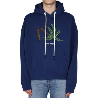 Palm Angels Mens Blue Cotton Sweatshirt Clothing