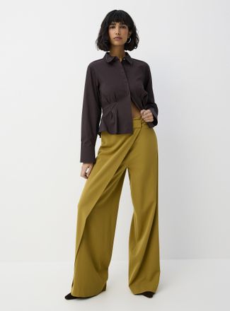 Icone Womens Wrap-style wide-leg pant