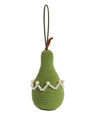 Gohar crochet pear bag charm - Green
