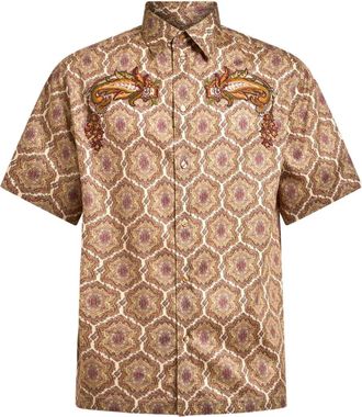 Etro Camicia con ricamo paisley e motivo geometrico - Toni neutri