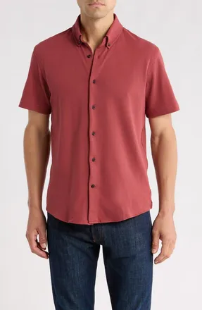 AG - Adriano Goldschmied Rogan Linen Snap-Up Western Shirt in Heritage Adobe Clay at Nordstrom, Size Xx-Large