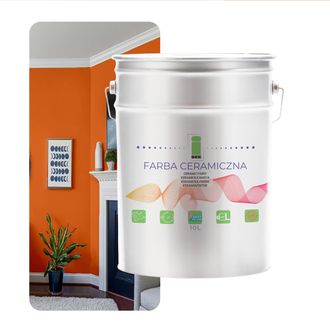 OEM Pintura Cer&aacute;mica Para Paredes, Lavable, Naranja, 10 L, Resistente A Las Manchas