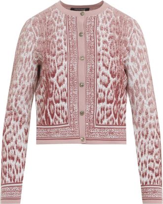 Roberto Cavalli Truien & Vesten, Dames, Veelkleurig, M, Katoen, Jaguar Print Vest