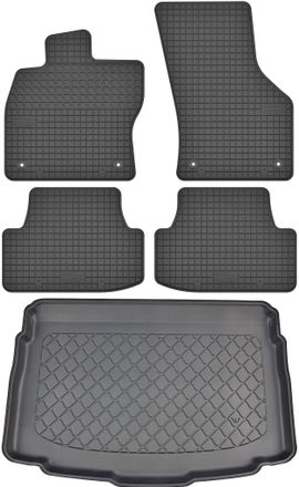 OEM Volkswagen T-roc Crossover Desde Diciembre De 2017. Juego De Alfombrillas De Goma Para Coche Y Alfombrilla Para Maletero