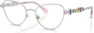 Swarovski 53mm Cat Eye optical glasses in Silver at Nordstrom