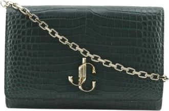 Jimmy Choo London Pre-owned Shoulder bag - Dames - Vintage Schoudertas - Groen - ONE Size - Leer - Vintage