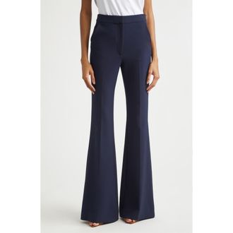 Veronica Beard Arden High Waist Flare Leg Pants in Navy at Nordstrom, Size 10