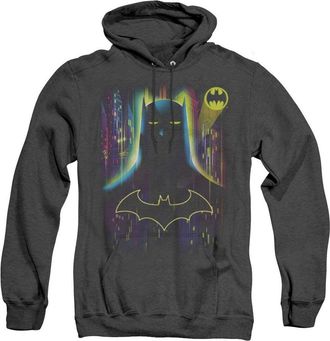 Gildan Batman Knight Lights Adult Heather Hoodie / Hooded Sweatshirt