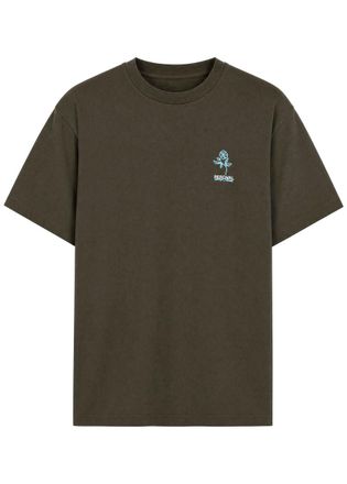 Percival Printed Cotton T-shirt - Sage - Xxl