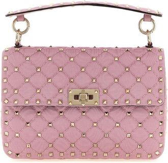 Valentino Garavani Pink Rockstud Spike Shoulder Bag