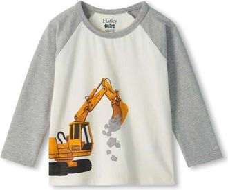 Hatley Kids Digger Raglan Graphic T-Shirt in Natural at Nordstrom, Size 18-24M