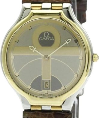Omega Pre-owned De Ville 196.0316 Polshorloge - Heren - Vintage Horloges - Veelkleurig - ONE Size - Leer - Vintage