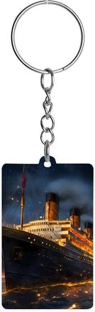 Generic Titanic Cruise Ship Voyage Acrylic Keychain Cute Key Rings Key Chains Tags for Men Women Gifts