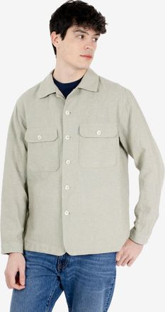 Xacus Overshirt in misto lino verde