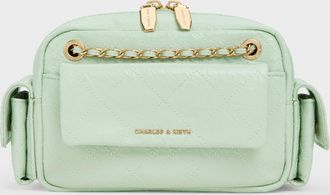 Charles & Keith Duo Quilted Crossbody Bag