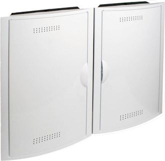 Solera Set ict per incorporare 2 registri vuoti con porta + cornice bianca Solera 5504/2