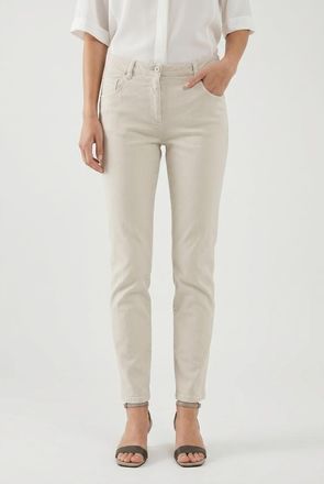 Brunello Cucinelli Light Beige Slim Trousers, Brand Size 46 (US Size 12)