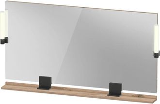 Duravit Duravit - Espejo Sivida, Negro Diamante Mate, 1330x36x650mm, Luz