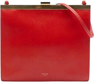 Celine Pre-owned Shoulder Bags, female, Red, Size: ONE SIZE Pre-owned Leather Crossbody Bag